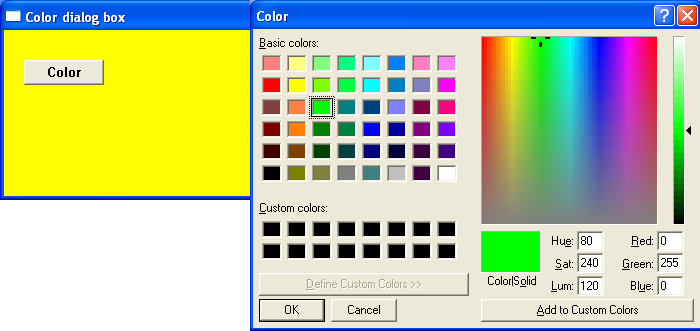 Custom Color Dialog picture